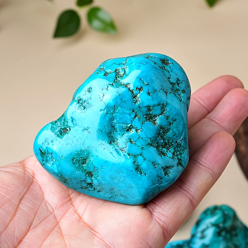 Aquarium Marine Stone - 1個の大きなユニークな天然ターコイズ、ターコイズ鉱物コレクション、水槽や家の装飾用のクリスタルクォーツ