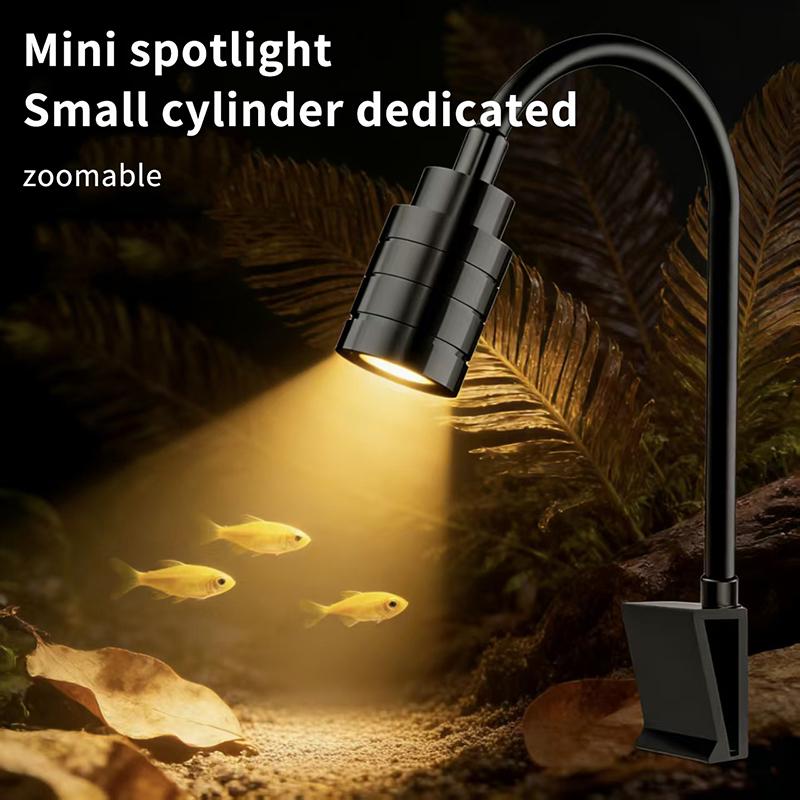 Marine Aquarium Lamp - 3W 南米産水槽スポットライト 3色LED水槽ランプ フォーカス照明 実用的なアクアスケープ装飾ライト 水槽用ランプ