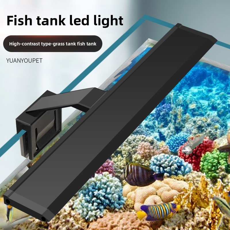 Marine Aquarium Lamp - プロ仕様LED水槽ライト - 植物水槽用高輝度クリップ式ランプ、防水カバー付き、フルスペクトル