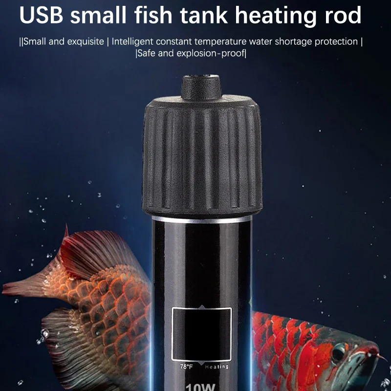 Marine Aquarium Heater - USBミニ水槽用加熱棒、26 ° C 恒温水中サーモスタット、小型水槽用 10W ヒーター