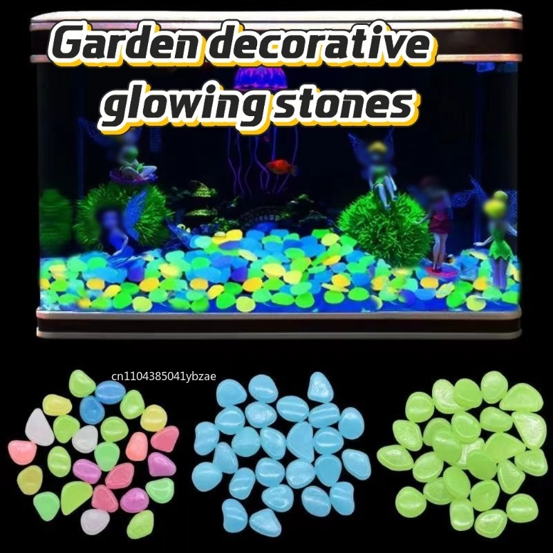 Aquarium Marine Stone - 100～1000個の夜光石、暗闇で光るガーデンペブル、歩道、水槽の装飾、水槽、魚タンク用