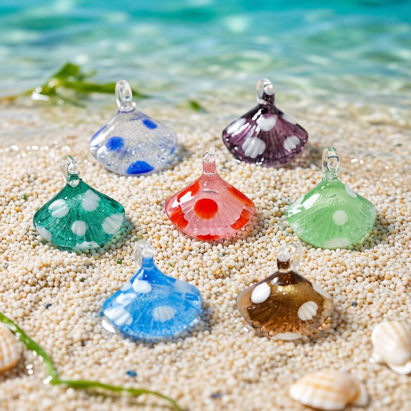 Marine Aquarium & Regional Centre Photos - カラフルなミニ貝殻チャームガラスペンダントかわいい海洋生物の装飾品 DIY ジュエリー作成アクセサリー水族館の装飾用品