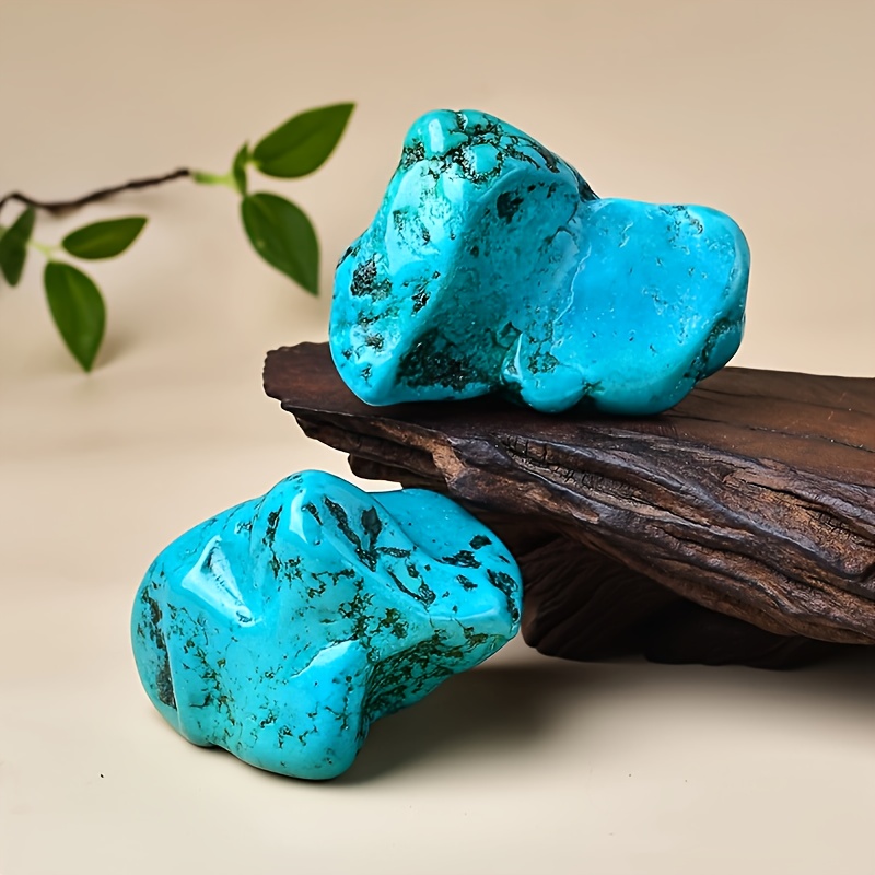 1個の大きなユニークな天然ターコイズ、ターコイズ鉱物コレクシ - Aquarium Marine Stone のレビューと価格