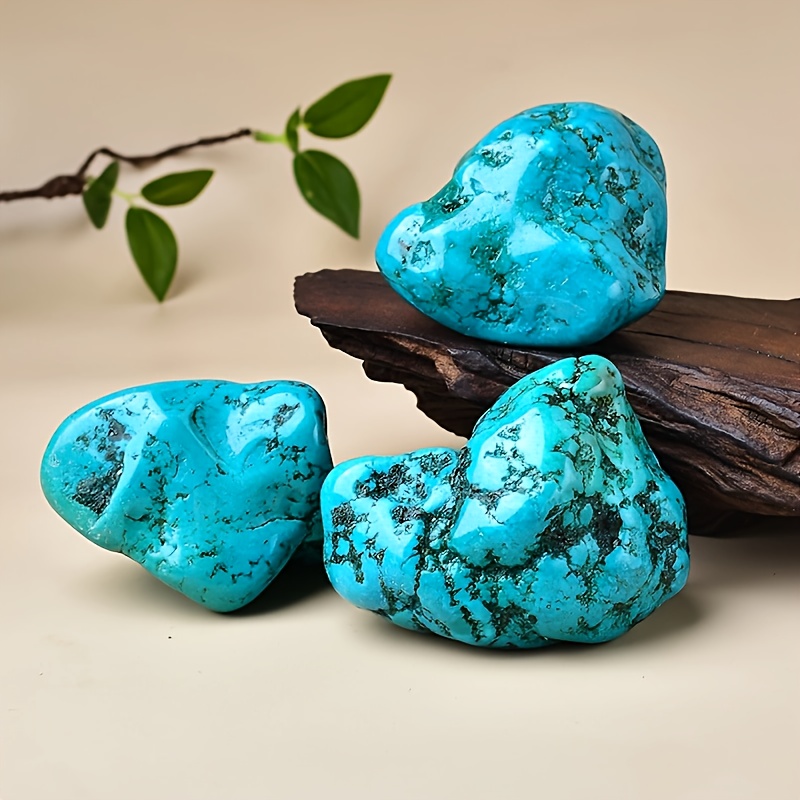 1個の大きなユニークな天然ターコイズ、ターコイズ鉱物コレクシ - Aquarium Marine Stone のレビューと価格