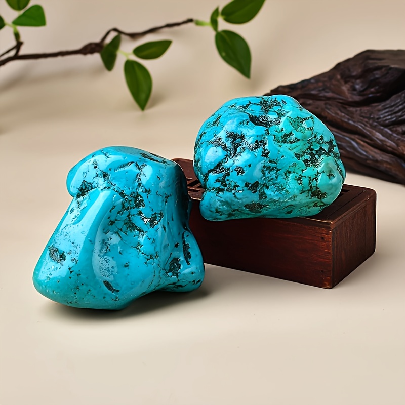 1個の大きなユニークな天然ターコイズ、ターコイズ鉱物コレクシ - Aquarium Marine Stone のレビューと価格