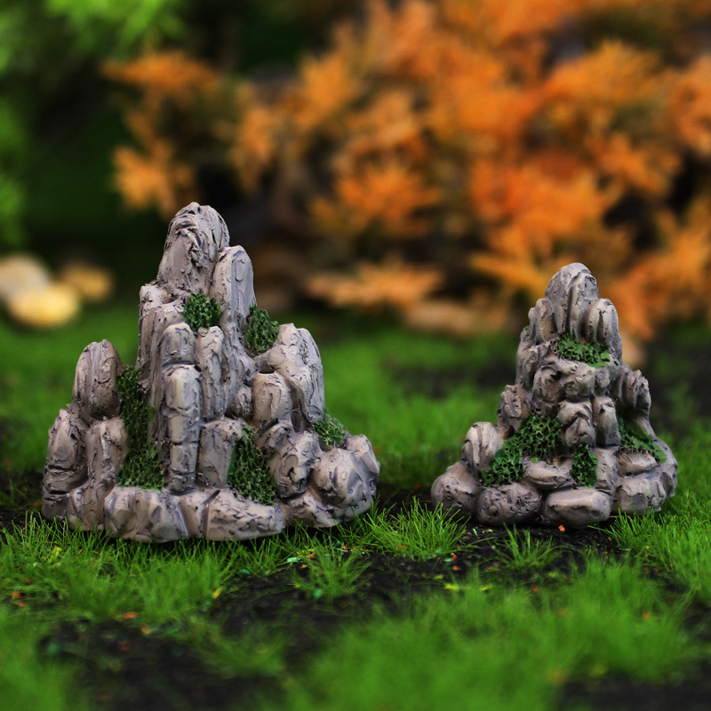 ミニ山の偽のミニチュア石,人工の丘のおもちゃ,盆栽の装飾品, - Aquarium Marine Stone のレビューと価格
