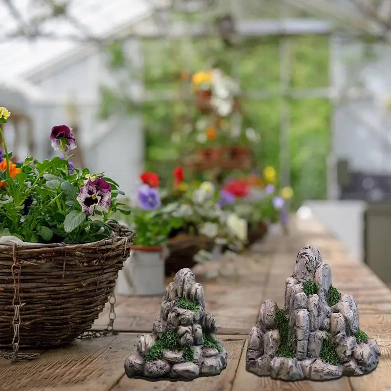 ミニ山の偽のミニチュア石,人工の丘のおもちゃ,盆栽の装飾品, - Aquarium Marine Stone のレビューと価格