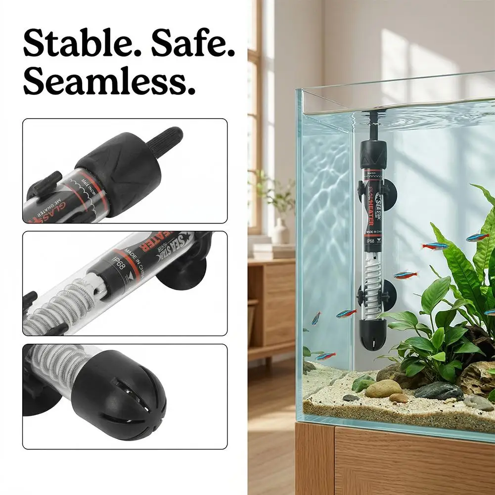 調整可能な水槽ヒーター 25W-300W 自動定温 魚タンク - Marine Aquarium Heater のレビューと価格