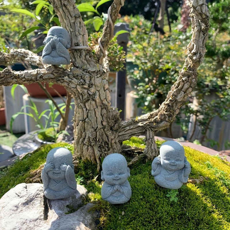 小さな仏教の像,チベットの仏教の置物,禅の庭の装飾,瞑想,家 - Aquarium Marine Stone のレビューと価格