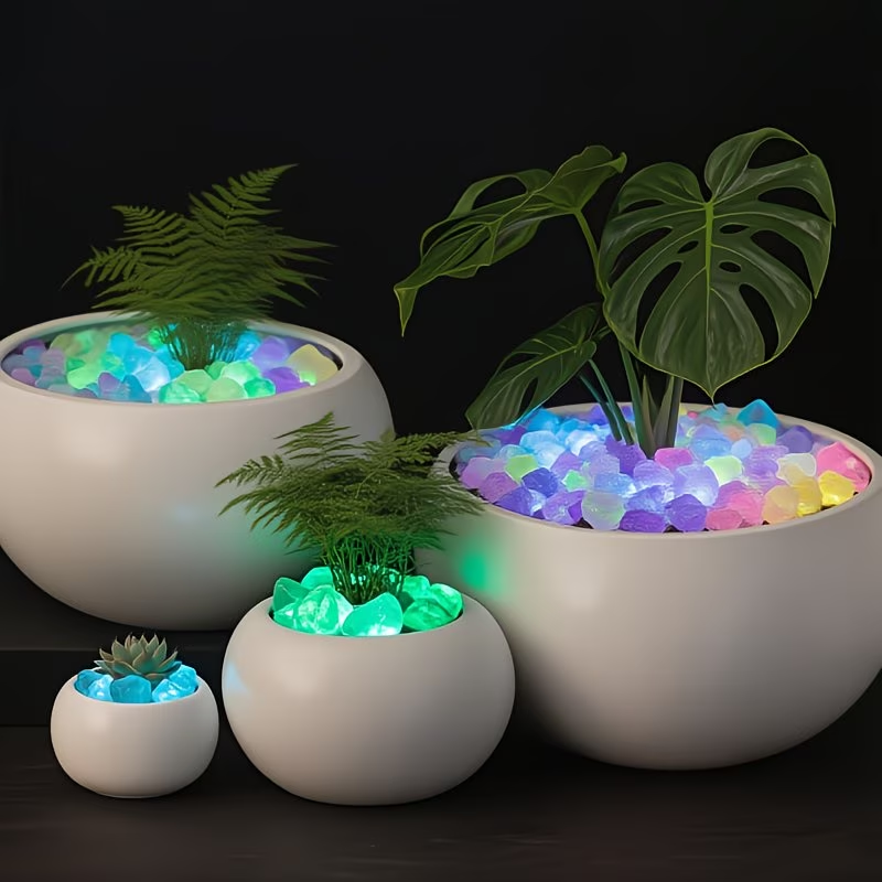 300個入り発光小石セット、0.9〜1.5cm樹脂製グロース - Aquarium Marine Stone のレビューと価格