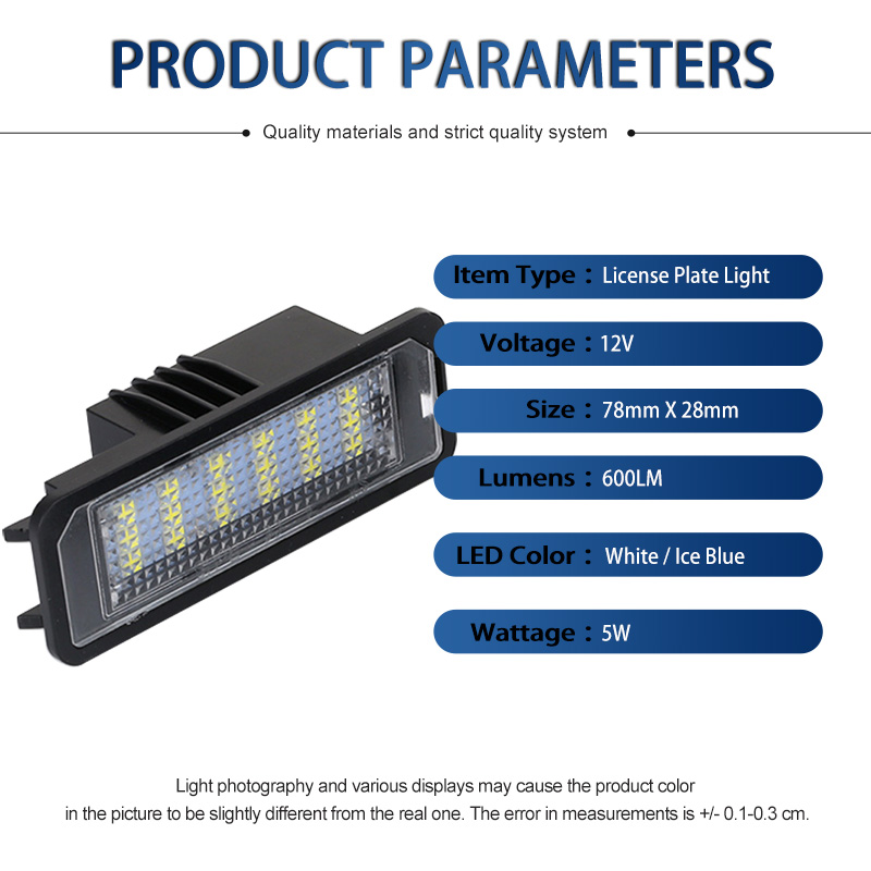 2 個 LED ナンバープレートライトランプ車のランプシート - Actinic Blue Led のレビューと価格