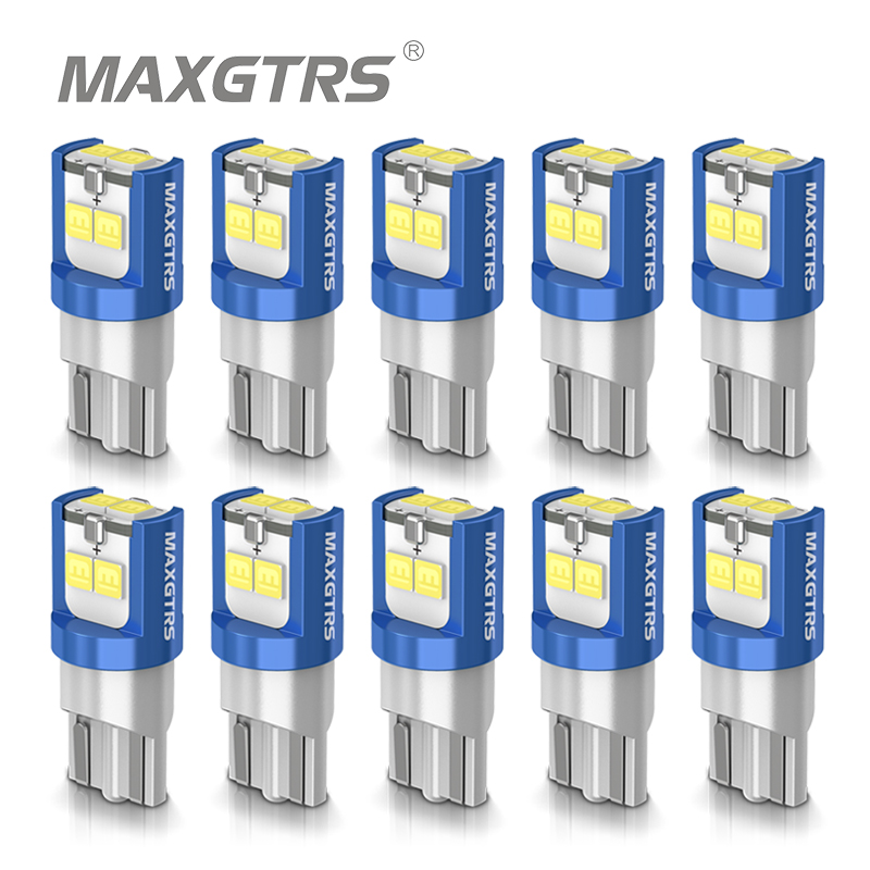 10x 194 168 T10 LED W5W LED 電球 - Actinic Blue Led のレビューと価格