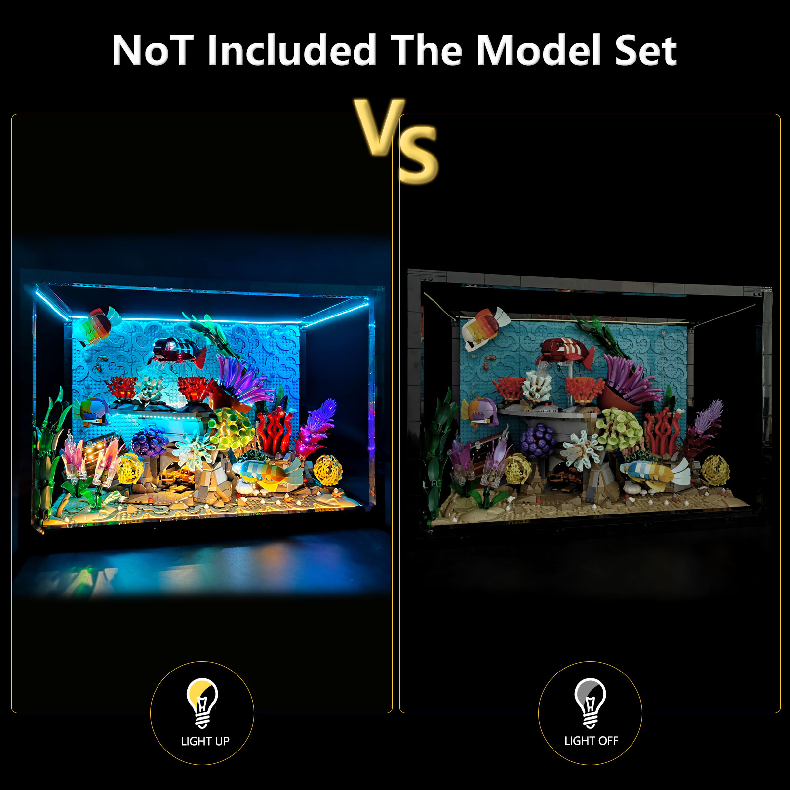 LYBMTWF LED 照明キットはレゴ 10366 熱帯水 - Aquarium Marine Light のレビューと価格