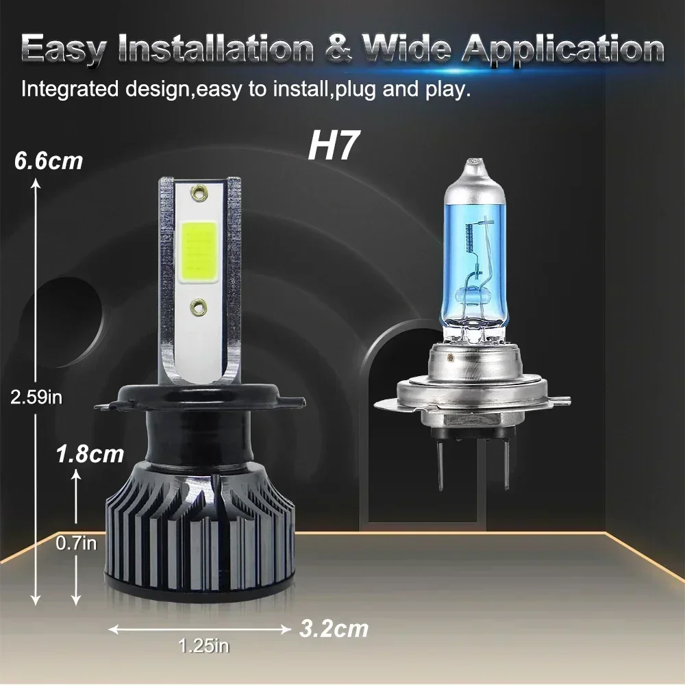 P1Car LED ヘッドライト H4 H7 H1 H3 H - Actinic Blue Led のレビューと価格