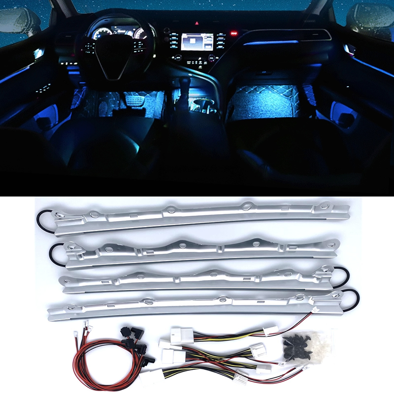 LED車用4ドアライトアンビエントライト装飾ライト雰囲気ラン - Actinic Blue Led のレビューと価格