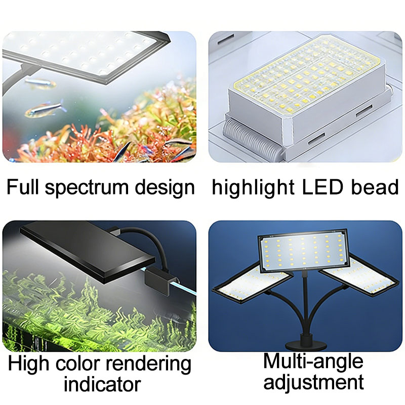 水槽用フルスペクトルLEDライト、サイクルタイマー付き、3色 - Marine Aquarium Lamp のレビューと価格