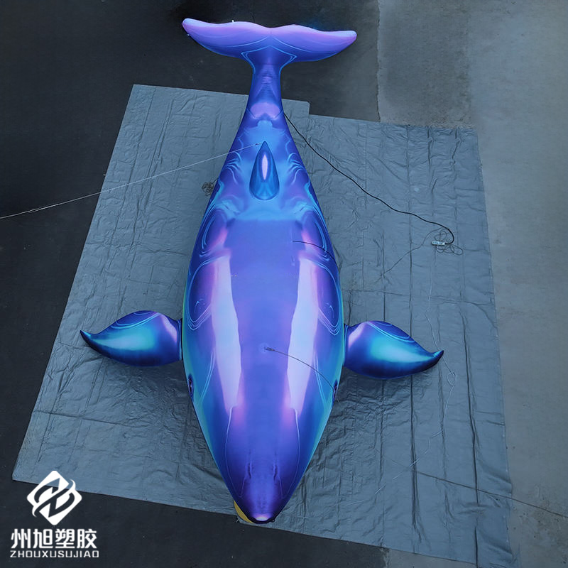 膨張式の青いクジラ、水槽イベントの装飾品として使用され、送風 - Marine Aquarium Used のレビューと価格