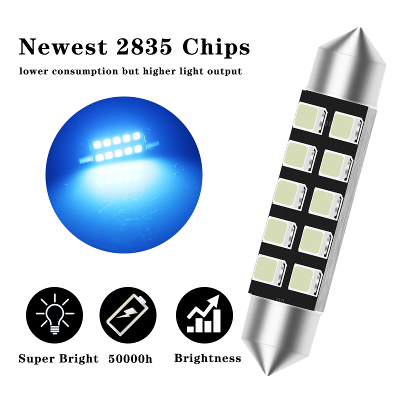 2 個 LED C5W ライトフェストゥーン 31 ミリメー - Actinic Blue Led のレビューと価格