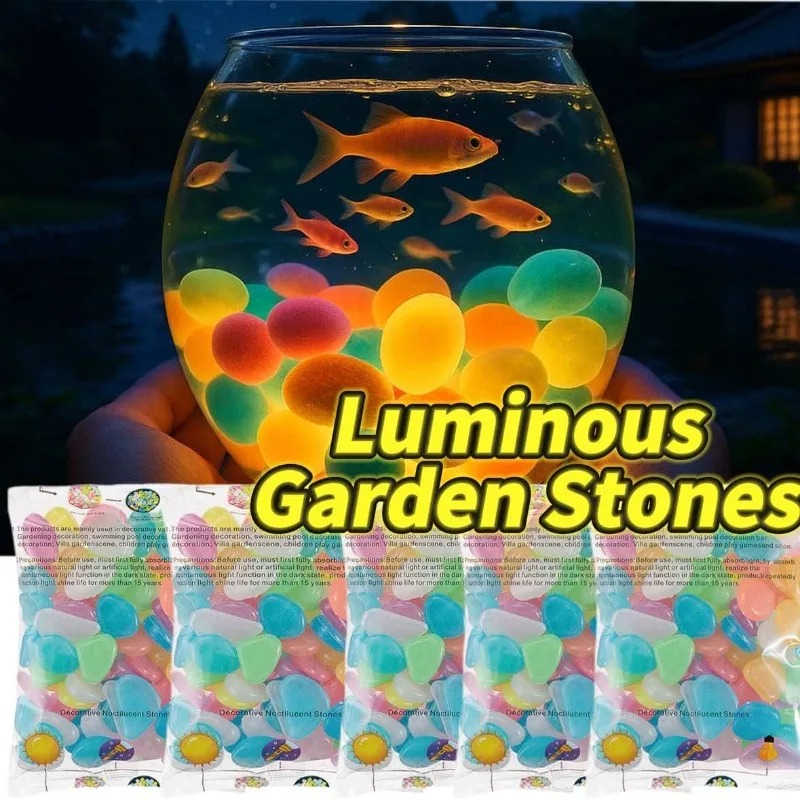 100～1000個の夜光石、暗闇で光るガーデンペブル、歩道、 - Aquarium Marine Stone のレビューと価格