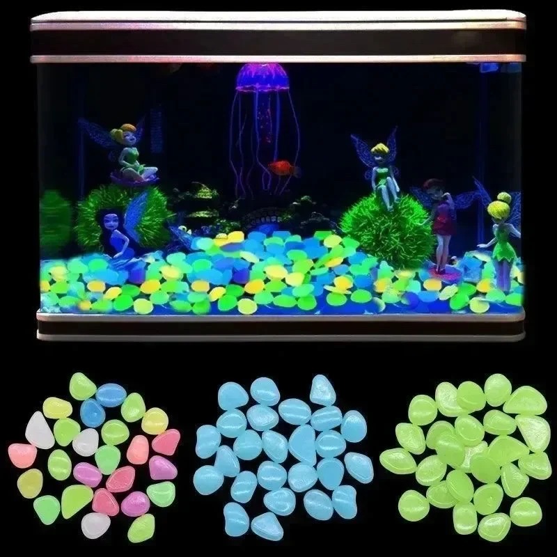 100～1000個の夜光石、暗闇で光るガーデンペブル、歩道、 - Aquarium Marine Stone のレビューと価格