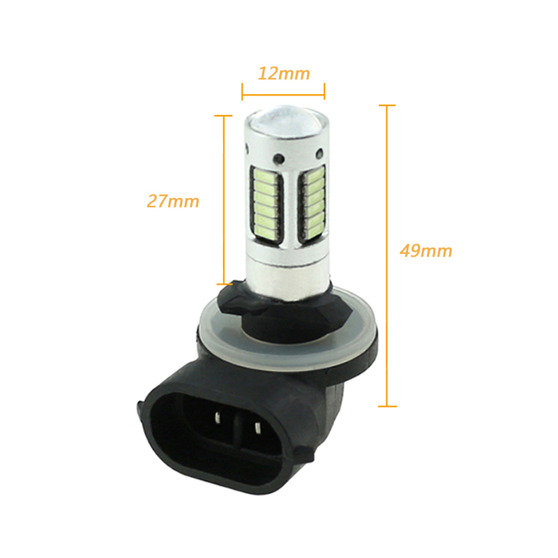 2個 H27 881 LED車用フォグランプ電球 4014  - Actinic Blue Led のレビューと価格