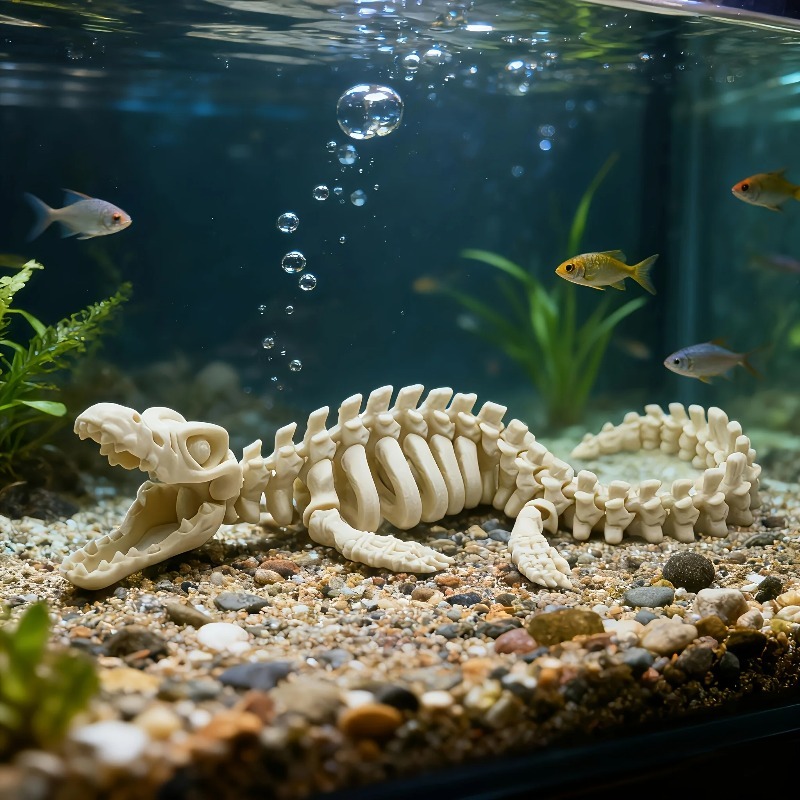 リアルなモササウルスの骨格模型1個、水槽の装飾や海洋爬虫類の - Marine Aquarium Used のレビューと価格