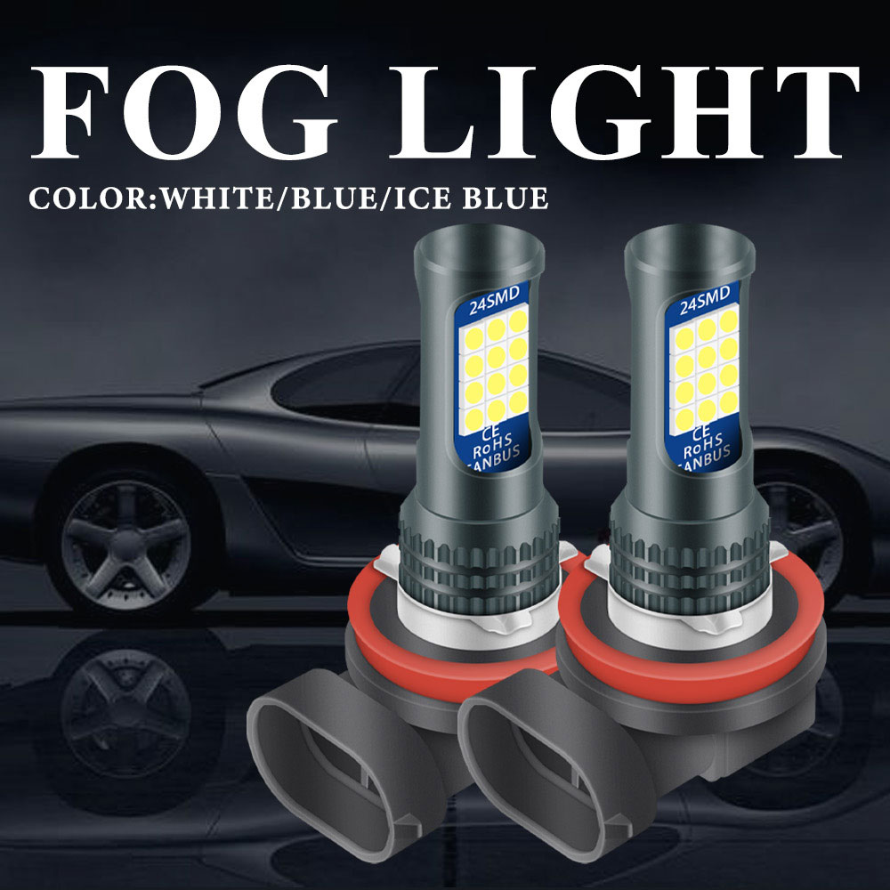 2個入り 車用フォグランプ H8 H11 H9 LEDバルブ - Actinic Blue Led のレビューと価格