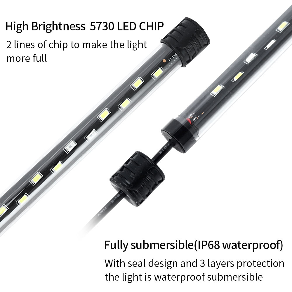 90-260V 水族館ライト LED 防水水槽クリップライト - Marine Aquarium Lamp のレビューと価格