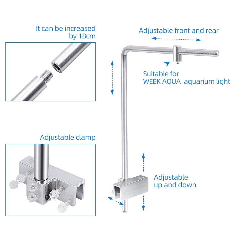 週アクアライトスタンドユニバーサルアルミ合金水族館 LED  - Marine Aquarium Lamp のレビューと価格