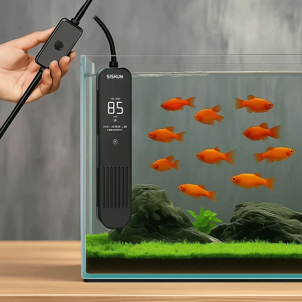 LCDディスプレイ 20-35 ° Cデジタル水槽ヒーターロ - Marine Aquarium Heater のレビューと価格