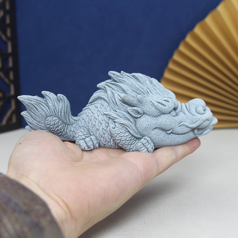 人工石象ライオンドラゴン置物幸運幸運の妖精庭盆栽装飾品風水水 - Aquarium Marine Stone のレビューと価格